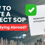 Student writing Statement of Purpose for studying abroad